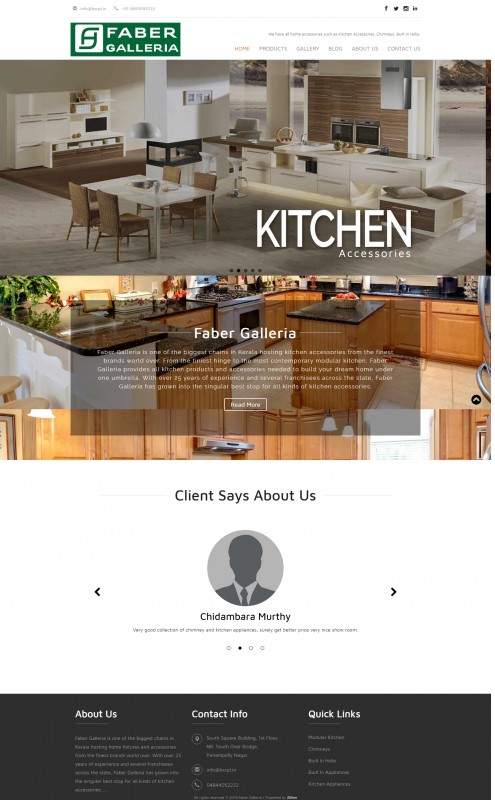 Zillion Info Solution static websites Faber Galleria