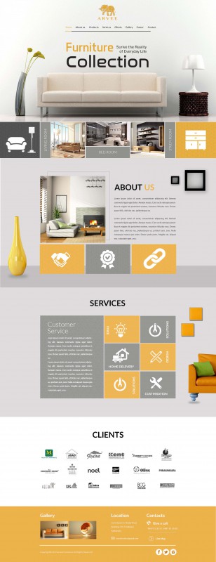 Zillion Info Solution static websites Arvee Furniture